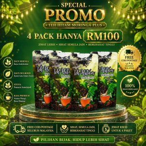 4 Pek Teh Hitam Moringa Plus
