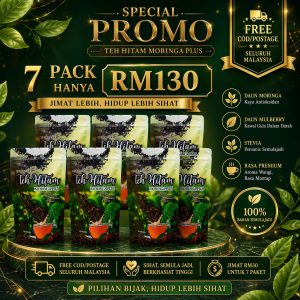 7 Pek Teh Hitam Moringa Plus